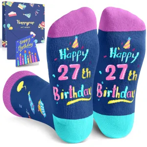 27th Birthday Gifts Ideas Socks - Gifts for 27 Year Old Woman Man, Best Gifts for 27 Year Old Male Female
