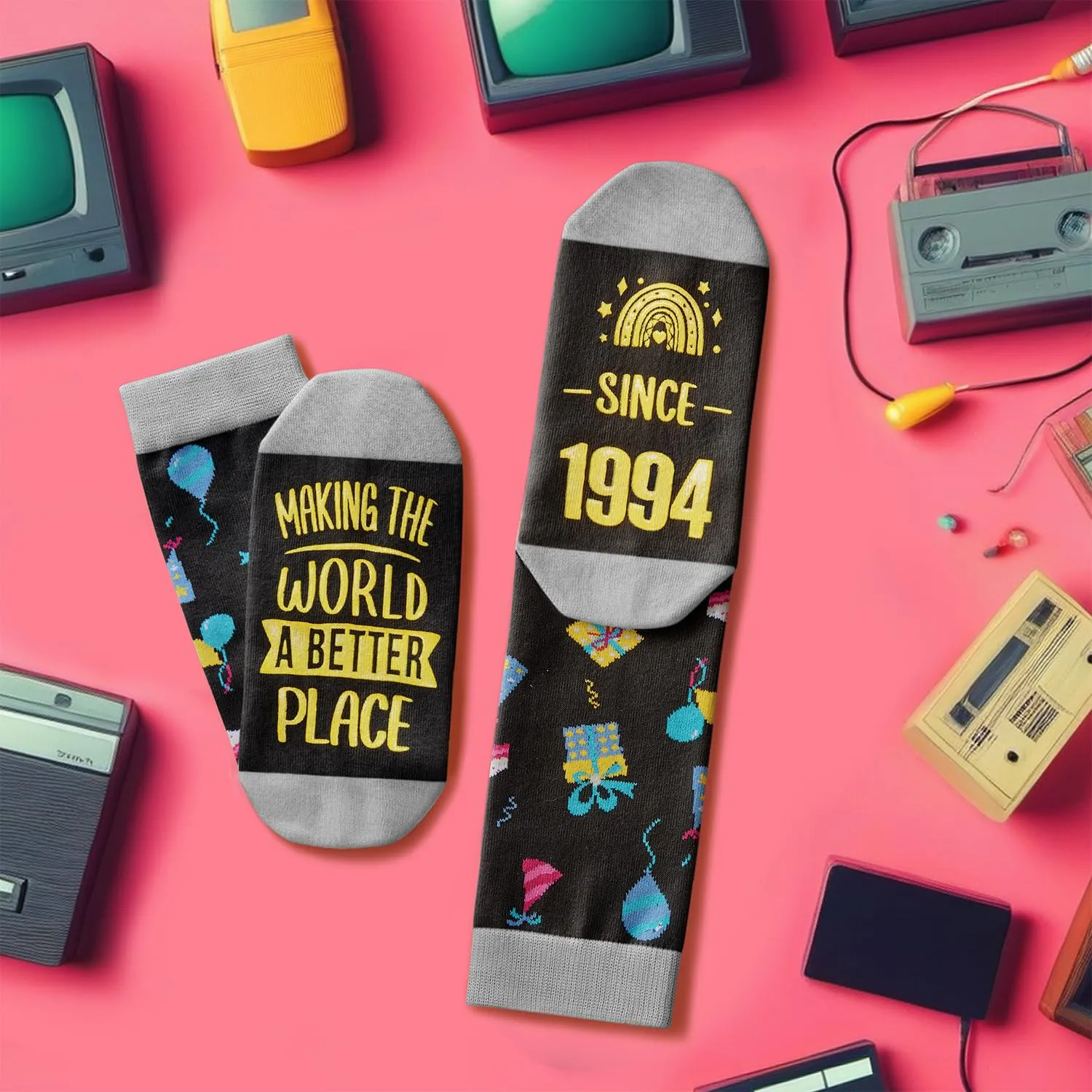 30th Birthday Gifts Socks Ideas - Gifts for 30 Years Old Women Men Best Gifts for 30 Years Old Male Female 1994 Presents
