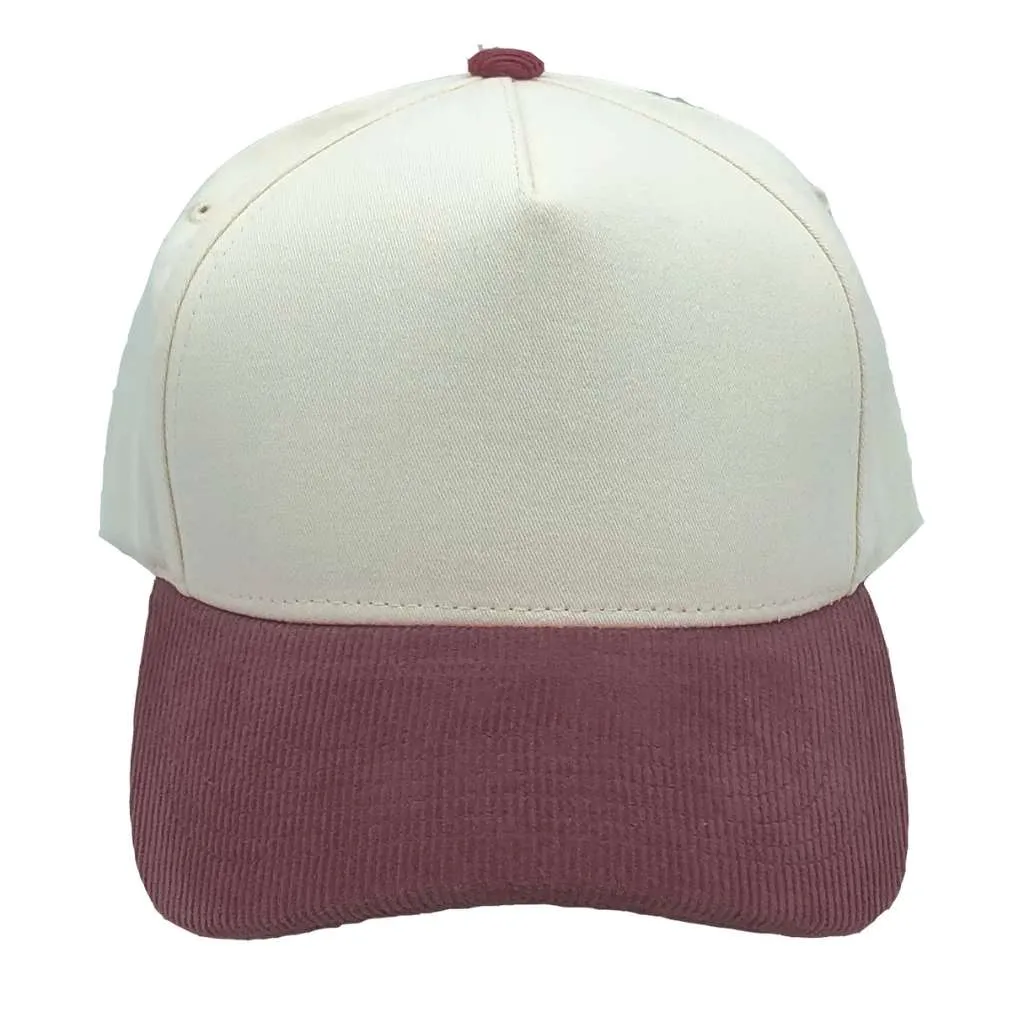 5-Panel Corduroy Bill Hat – Retro Streetwear Cap | Adjustable Unisex Fashion Hat