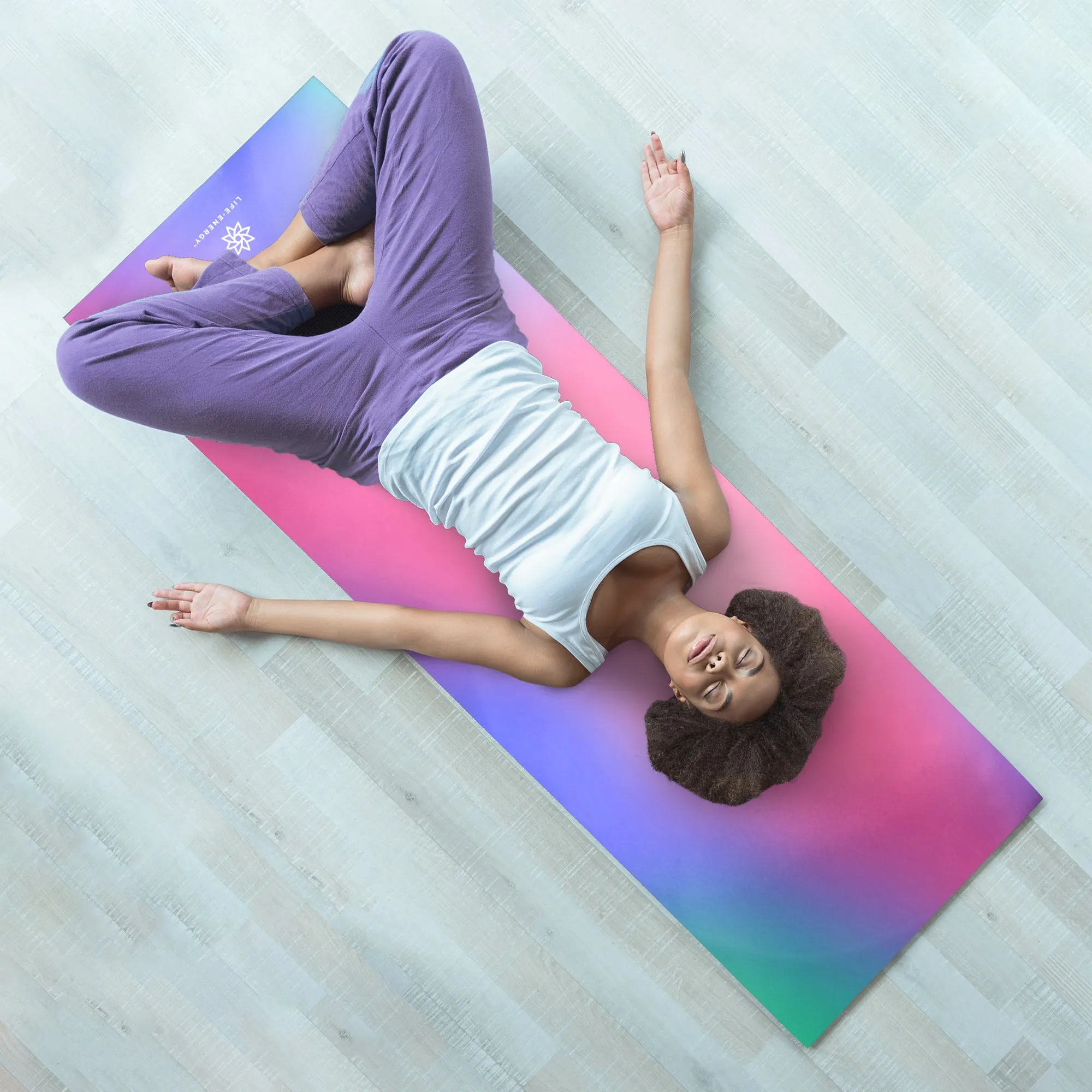 6mm thick Reversible Non-Slip Yoga Mat w/ Carry Strap