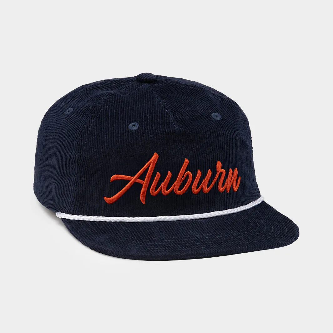 Auburn Tigers Retro Script Corduroy Hat