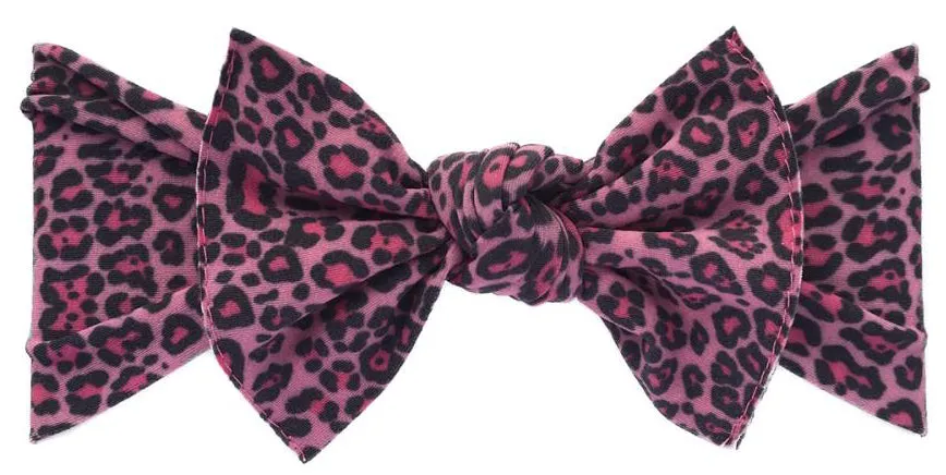 Baby Bling Hot Pink Leopard Printed Knot Headband
