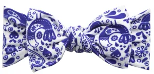 Baby Bling Swiss Toille Printed Knot Headband