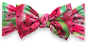 Baby Bling Watercolor Melon Printed Knot Headband