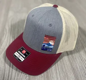 Bigfoot Pink Sunset Mountain Scene Richardson Hat