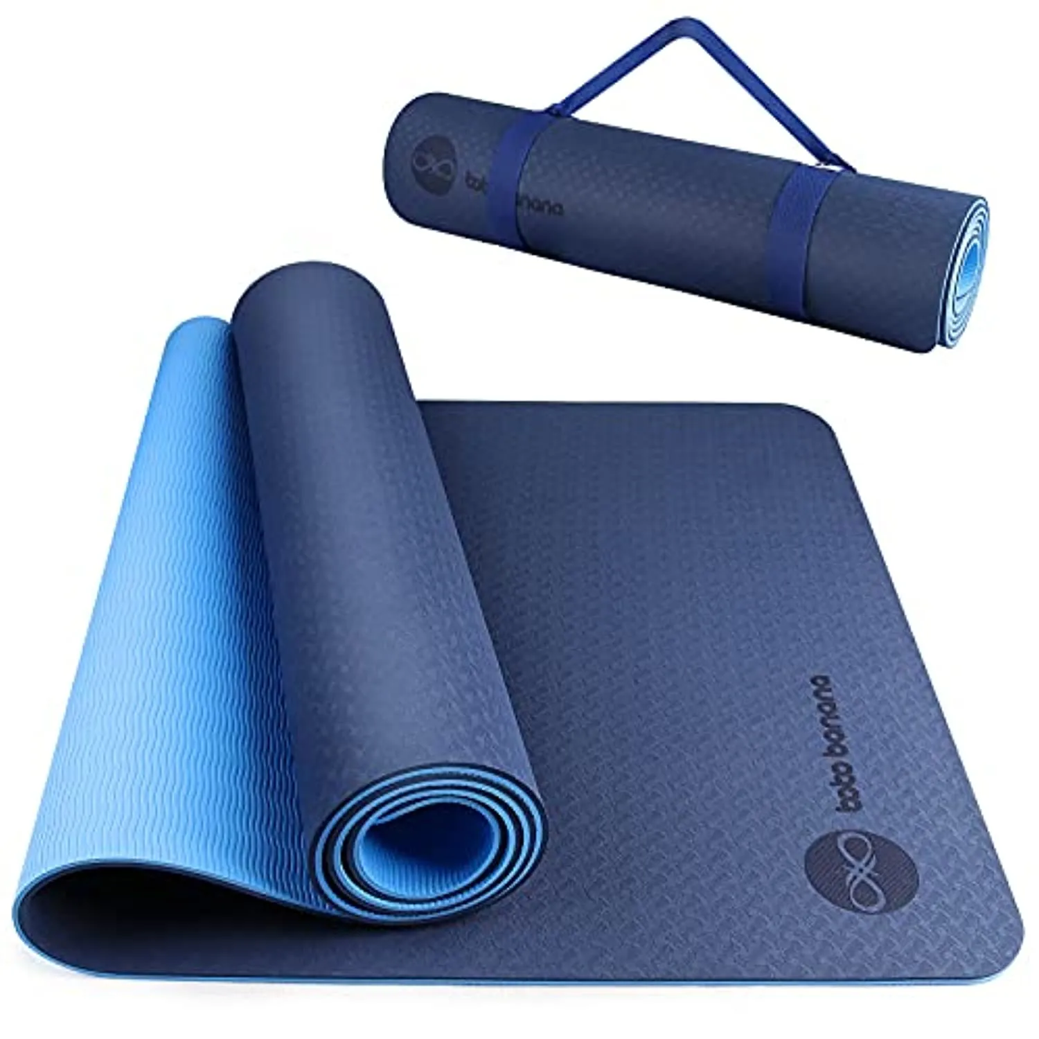 BOBO BANANA 1/4 Thick TPE Yoga Mat,72"x24" Eco-friendly Non-Slip Exercise & Fitness Mat for Men&Women with Carrying Strap, Workout Mat for Yoga,Pilates& Floor Exercise