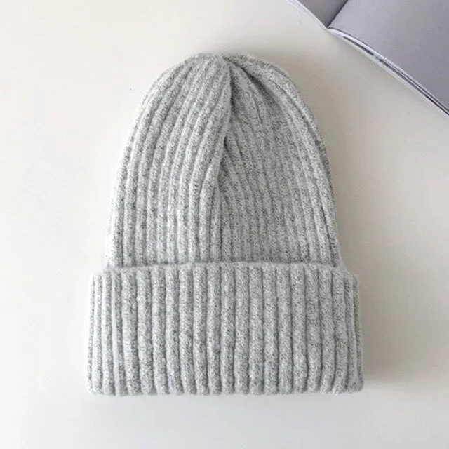 Candy Colors Winter Hat Women Knitted  Soft Trendy