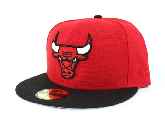 Chicago Bulls New Era 59Fifty Fitted Hat (Red Black Gray Under Brim)