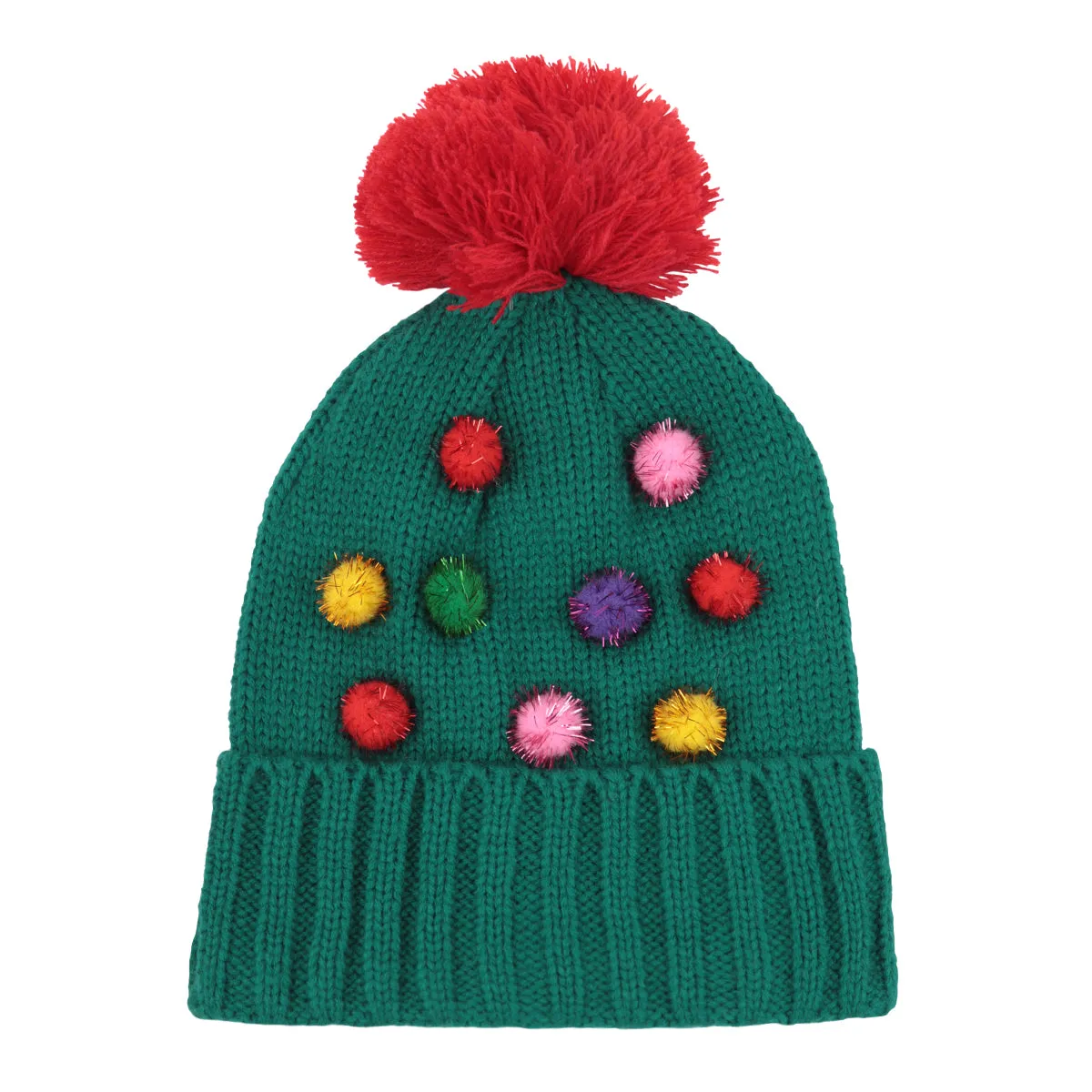 CHRISTMAS HOLIDAY ASSORTED DESIGNS POMPOM BEANIE