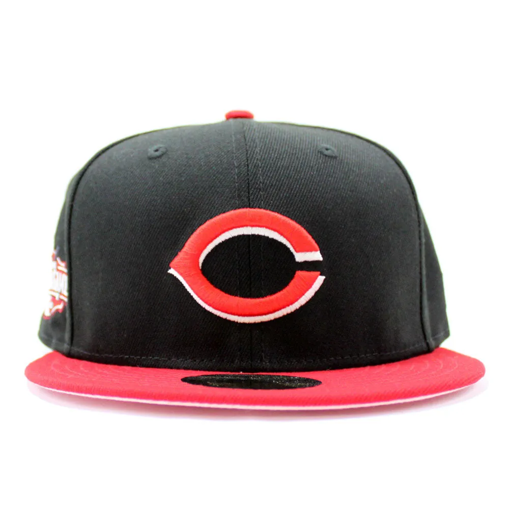 Cincinnati Reds 2015 All Star Game New Era 59Fifty Fitted Hat (Black Red with Pink Under Brim)