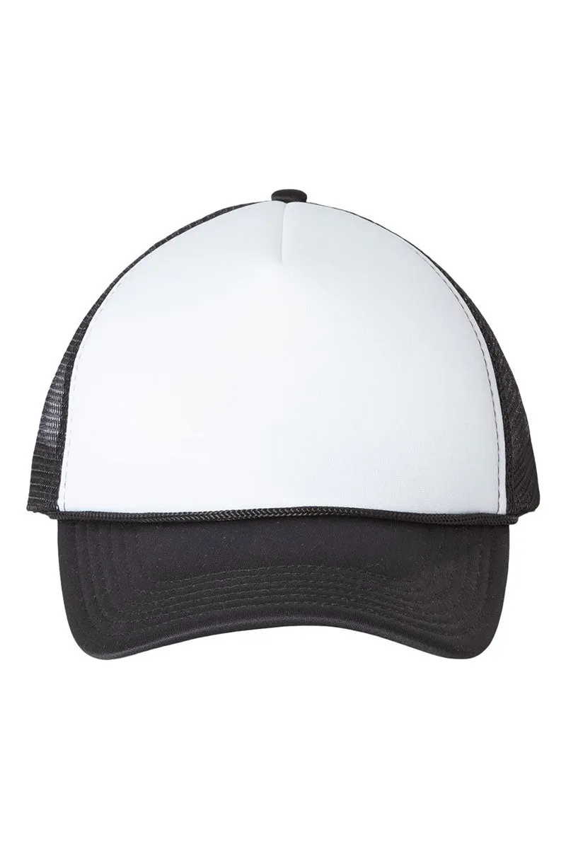 Circle Retro Flower Mama Foam Mesh Back Trucker Cap