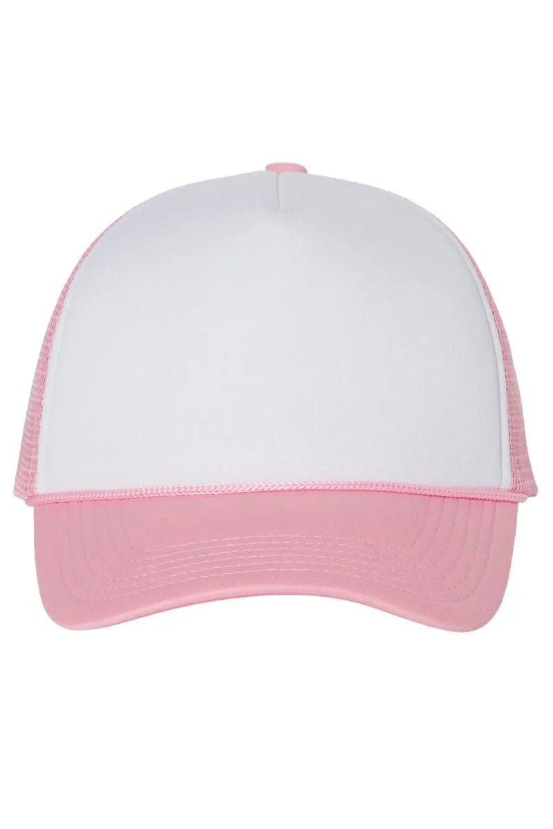 Circle Retro Flower Mama Foam Mesh Back Trucker Cap
