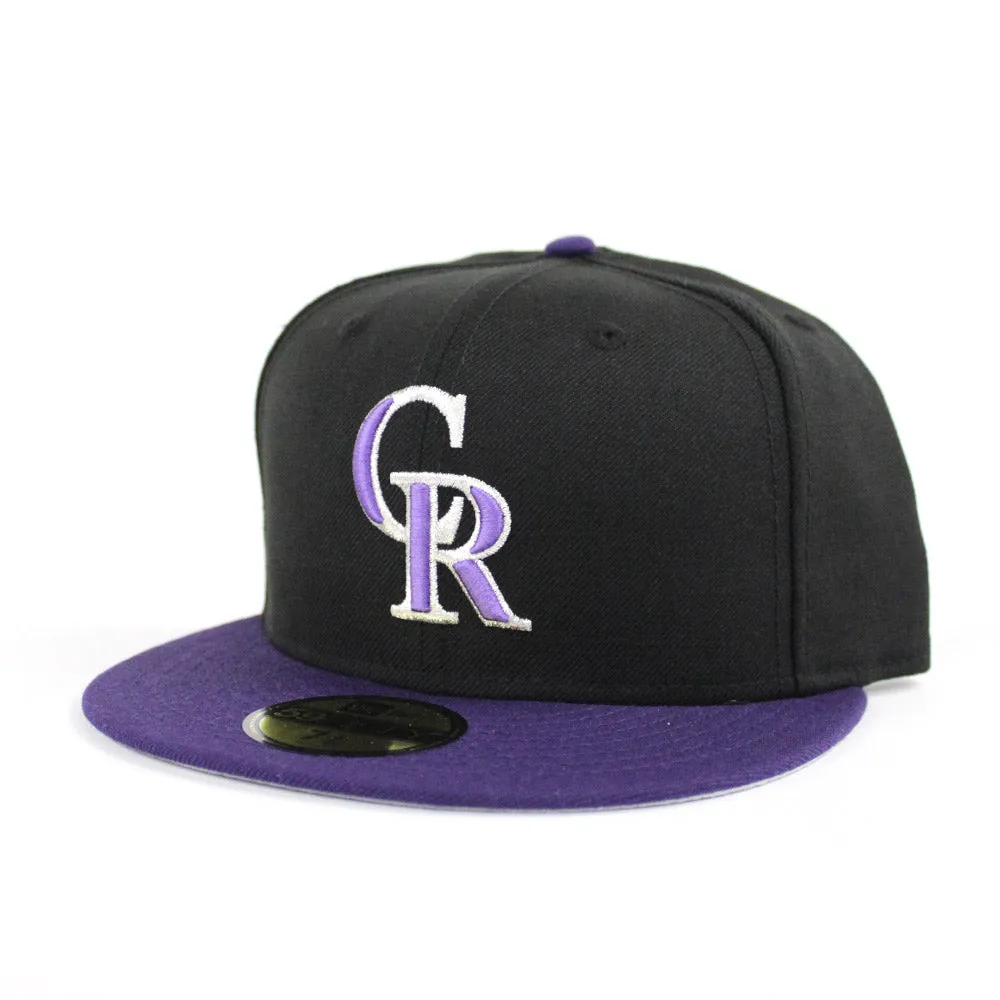 Colorado Rockies 2000-2003 Alt New Era 59Fifty Fitted Hat (Gray Under Brim)