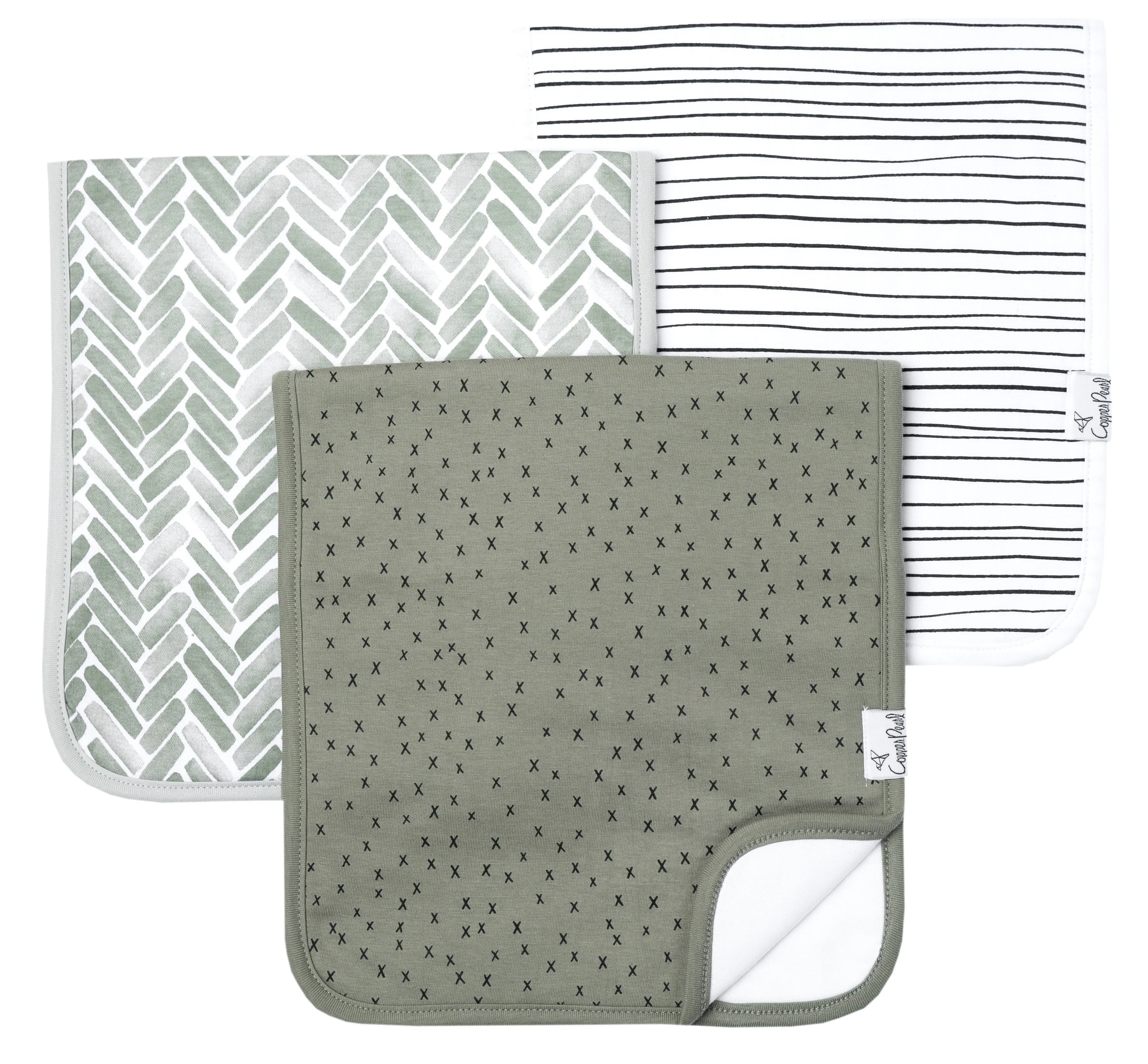 Copper Pearl Alta Premium Burp Cloth Set