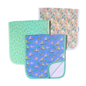 Copper Pearl Birdie Premium Burp Cloth Set