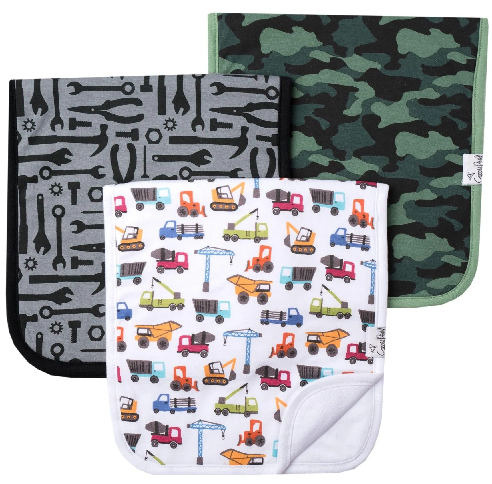 Copper Pearl Diesel Premium Burp Cloth Set