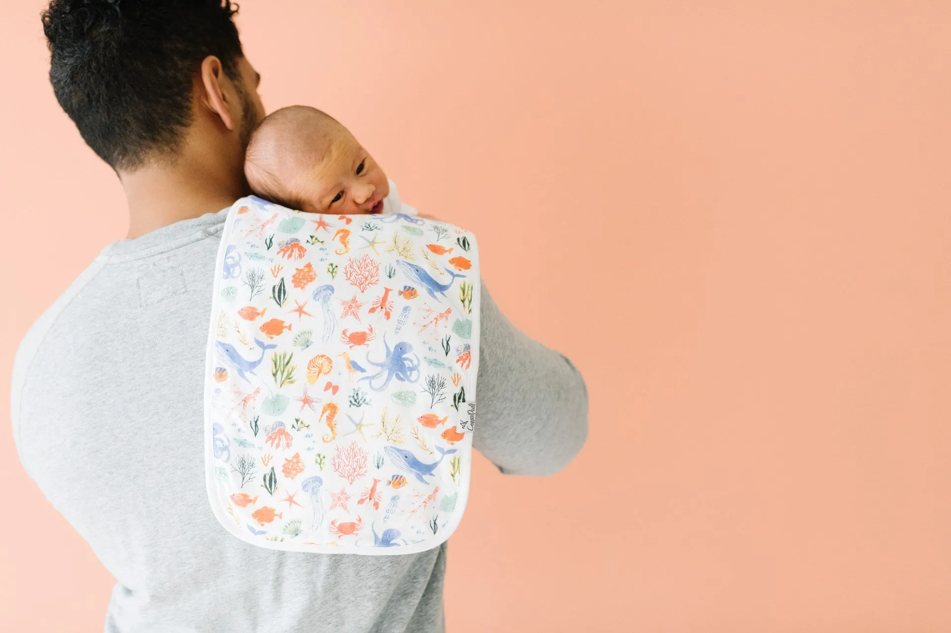 Copper Pearl Nautical Premium Burp Cloth Set