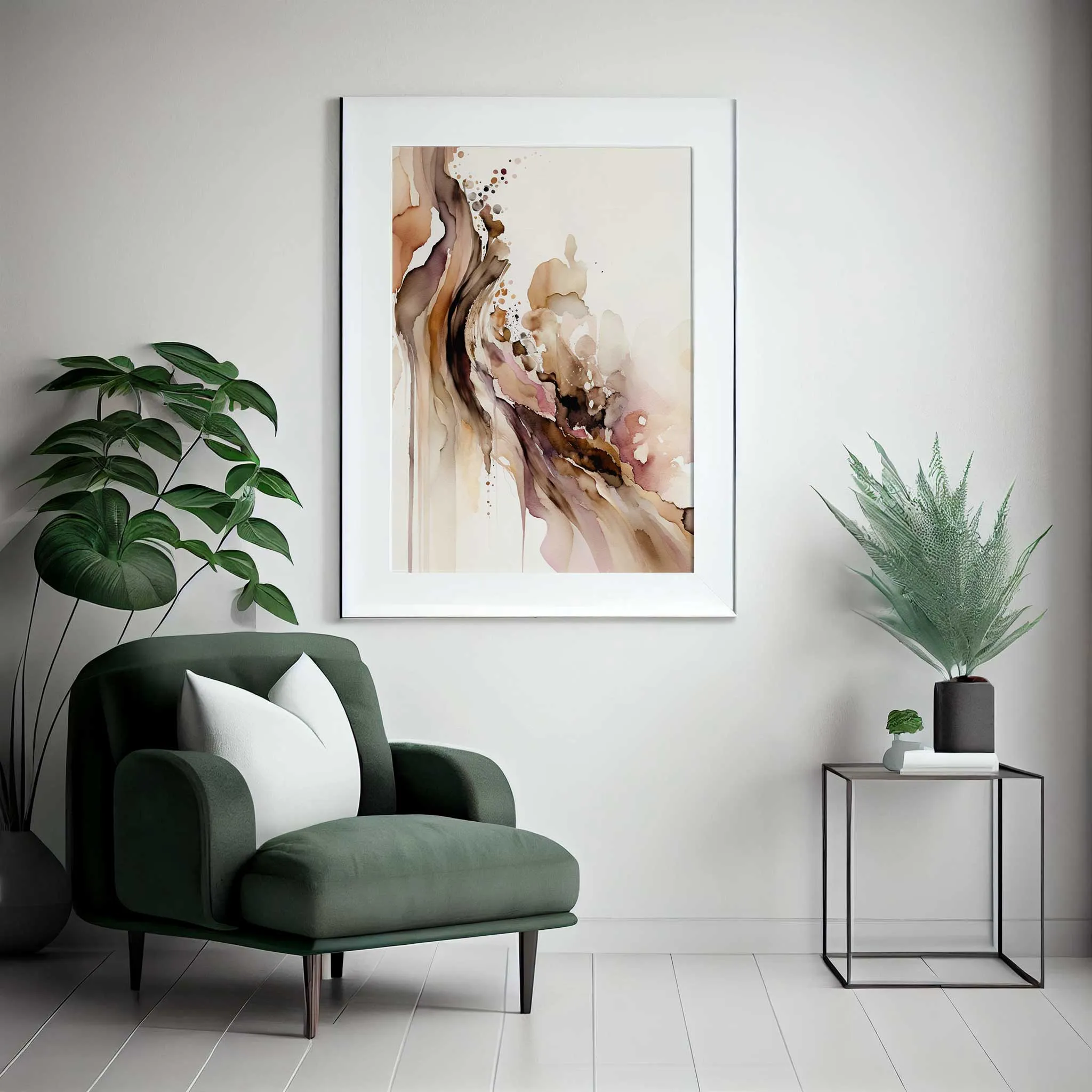 Cowgirl Aesthetic Art Print, Muted Abstract Wall Art in Pink Brown Gold, Trendy Home Decor Gift for Western Style Enthusiasts | Wild West Chic Collection