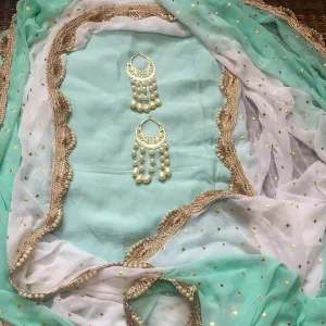 Designer Sky Blue Salwar Suit