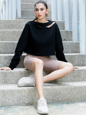 DETACHED COLLAR SWEATSHIRT
