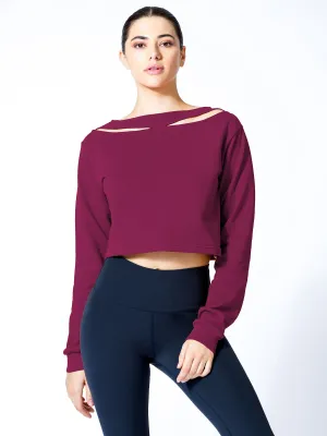 DETACHED COLLAR SWEATSHIRT