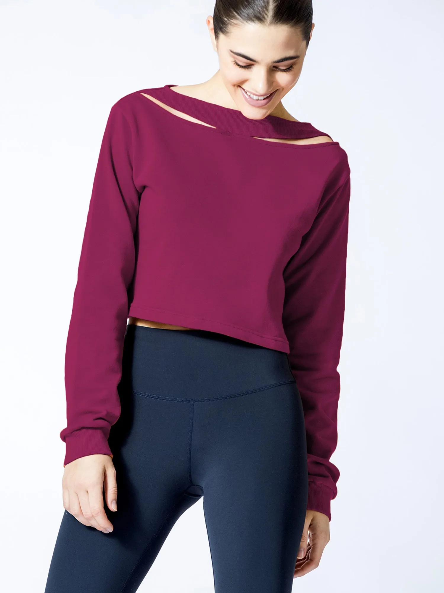 DETACHED COLLAR SWEATSHIRT