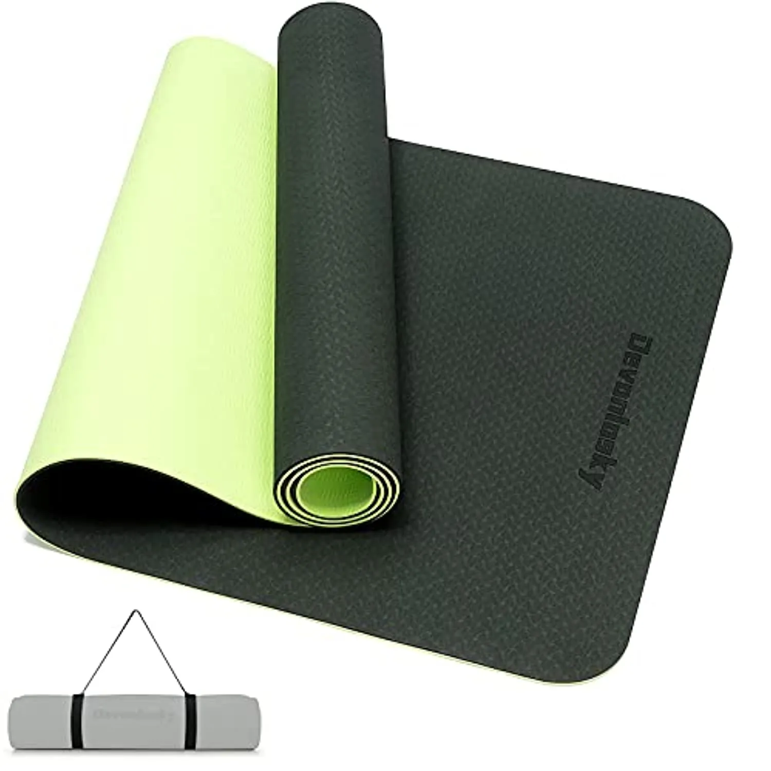 Devonlosky Yoga Mat, Non-slip Eco Friendly Exercise Yoga Mat for Men and Women, 1/4-Inch Thick High Density Pro Mat with Carrying Strap for Yoga Pilates and Fitness Exercise