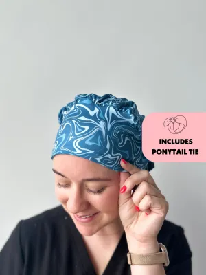 DuoStyle Scrub Hat - Blue Swirl