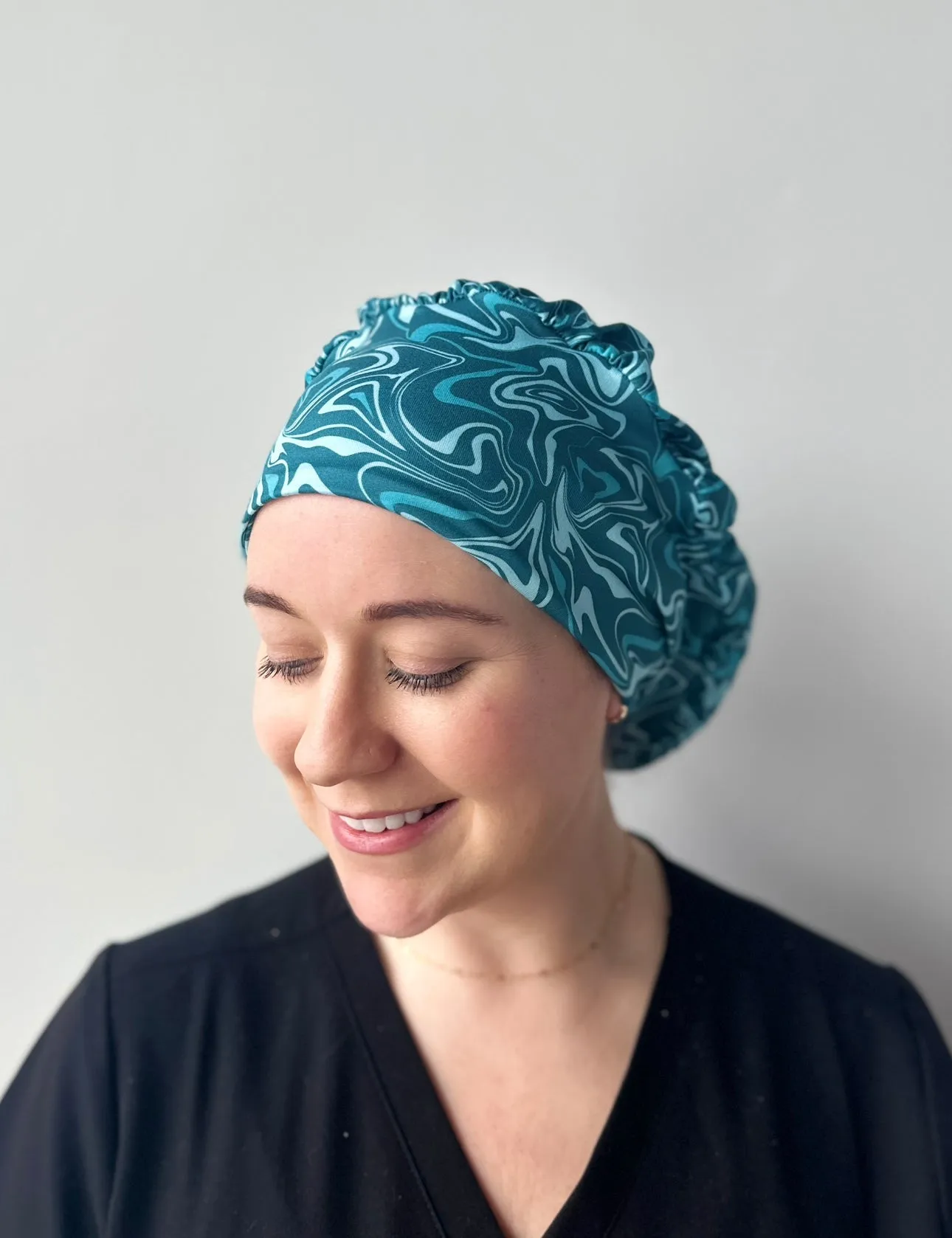 DuoStyle Scrub Hat - Blue Swirl