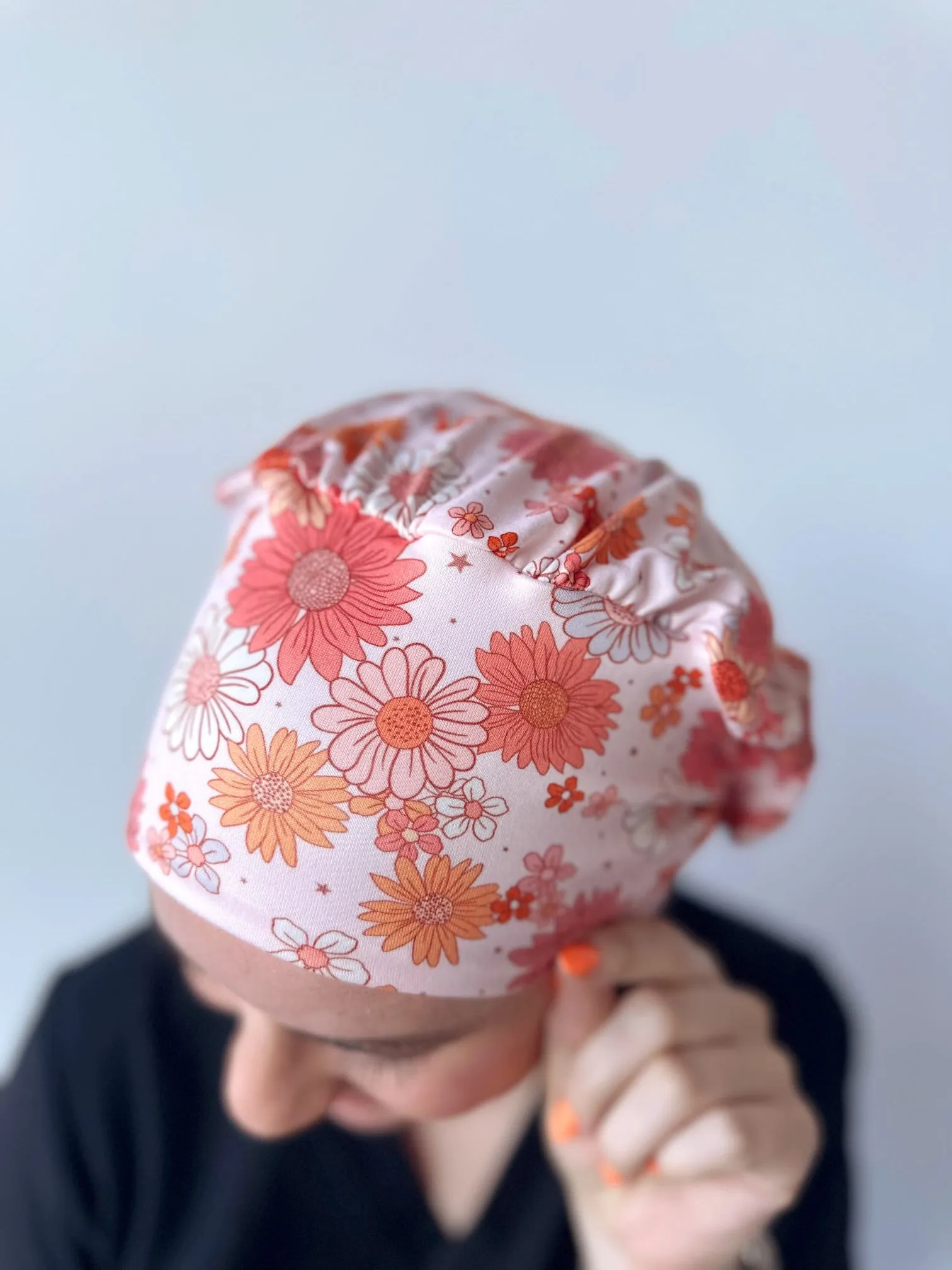 DuoStyle Scrub Hat - Boho Flower Cluster