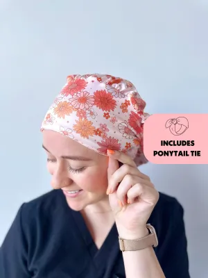 DuoStyle Scrub Hat - Boho Flower Cluster