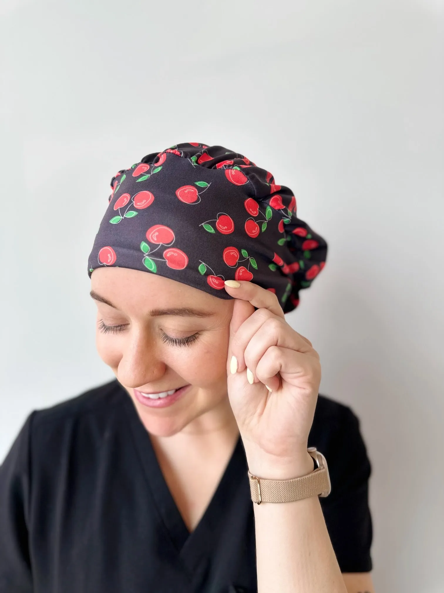 DuoStyle Scrub Hat - Cherries