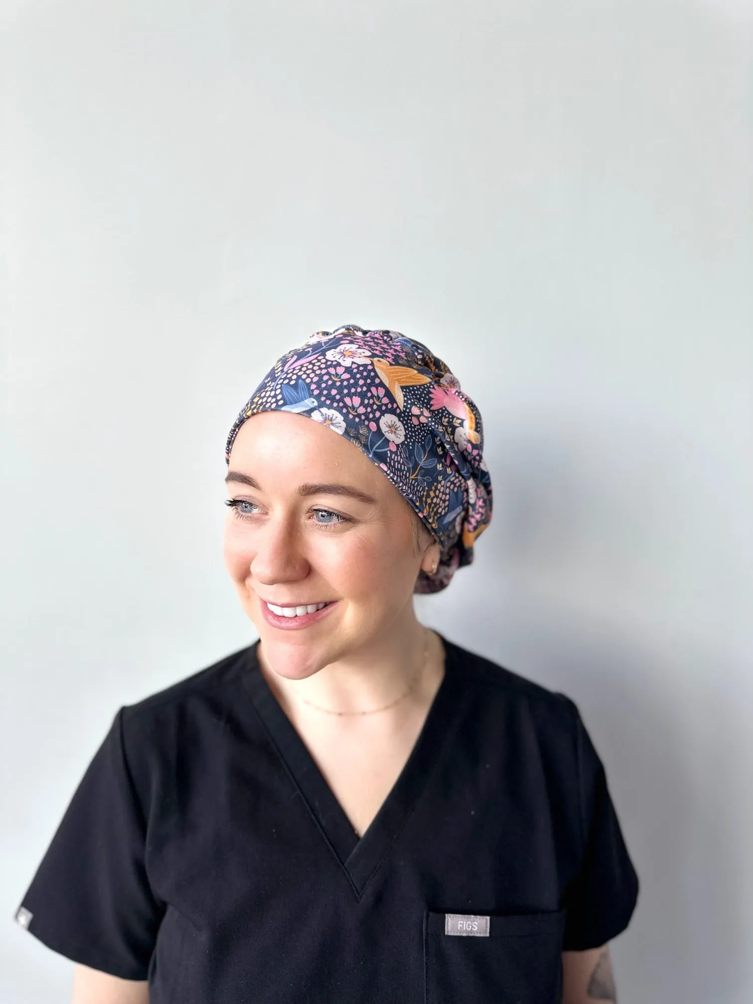DuoStyle Scrub Hat - Hummingbirds