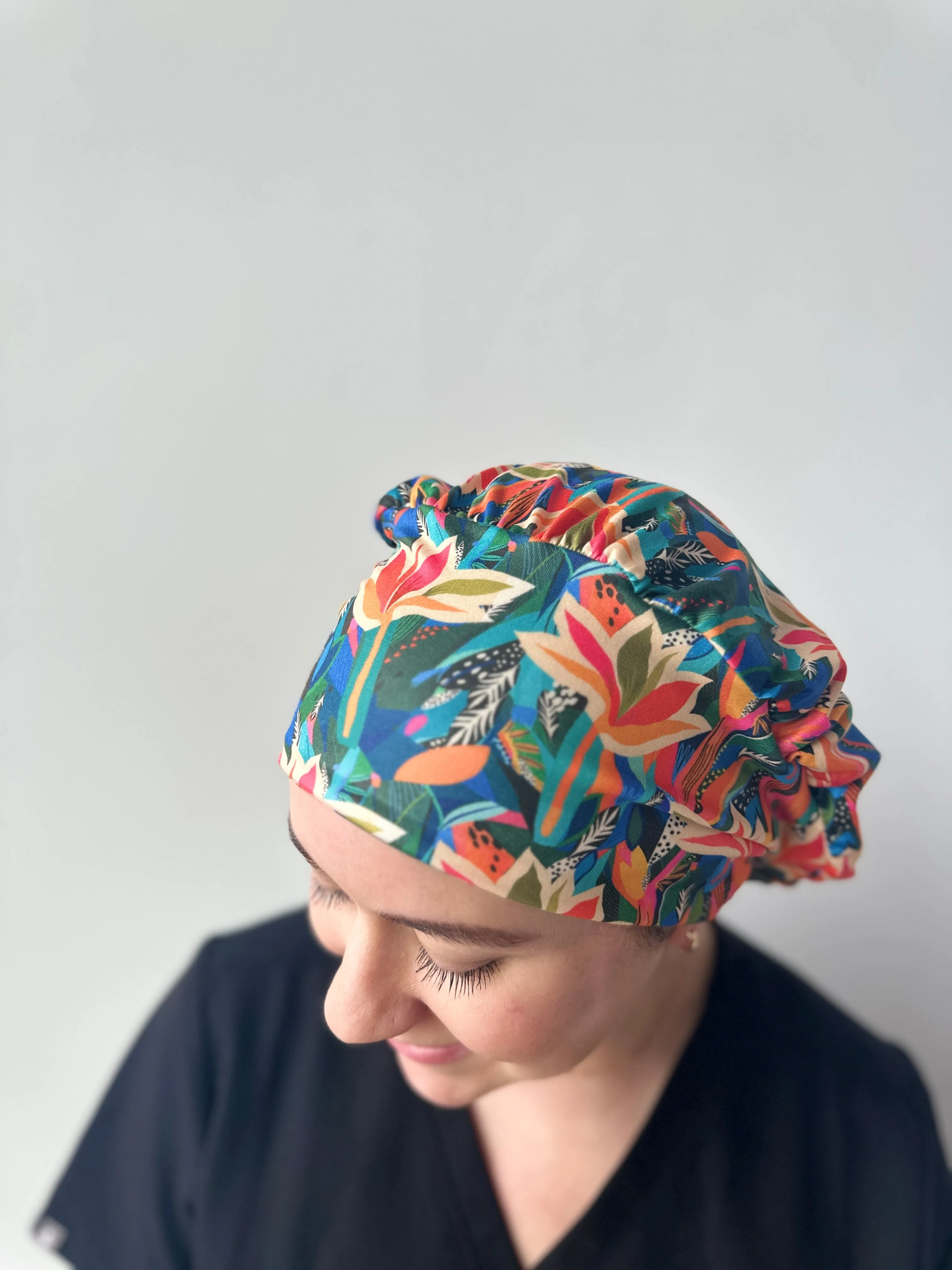DuoStyle Scrub Hat - Neon Tropics