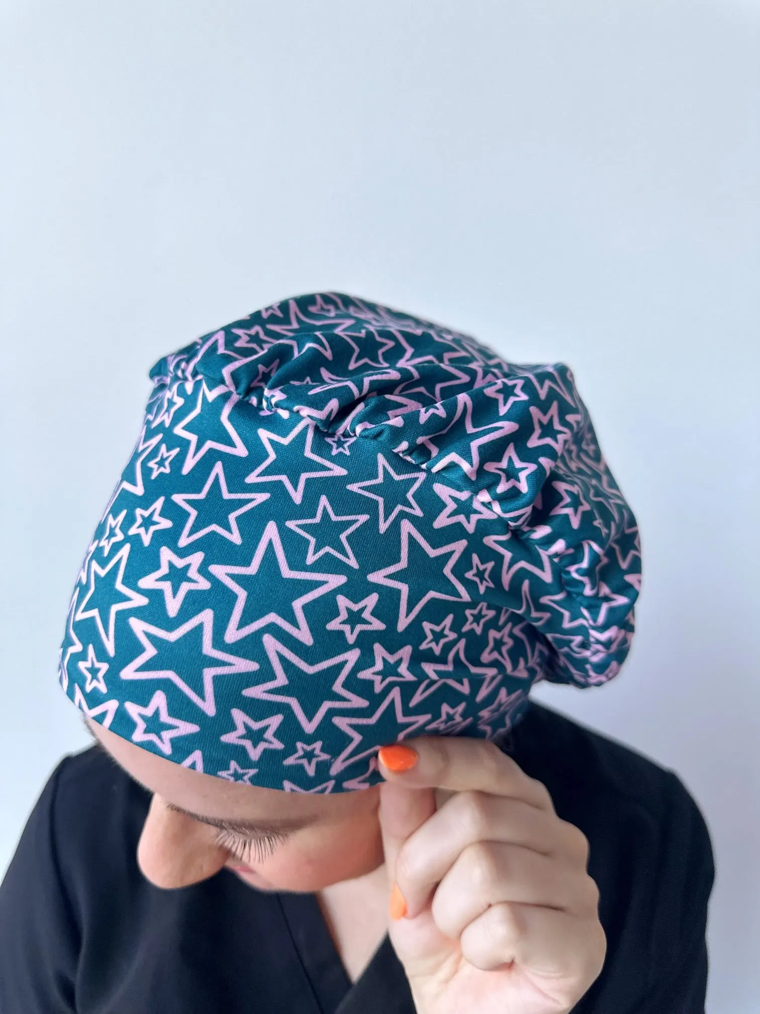 DuoStyle Scrub Hat - Purple Stars