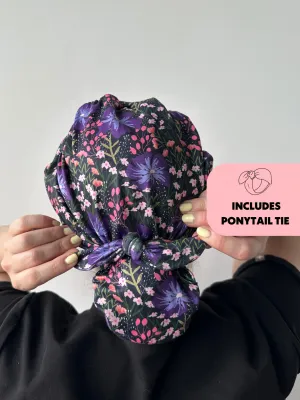DuoStyle Scrub Hat - Violet Fields