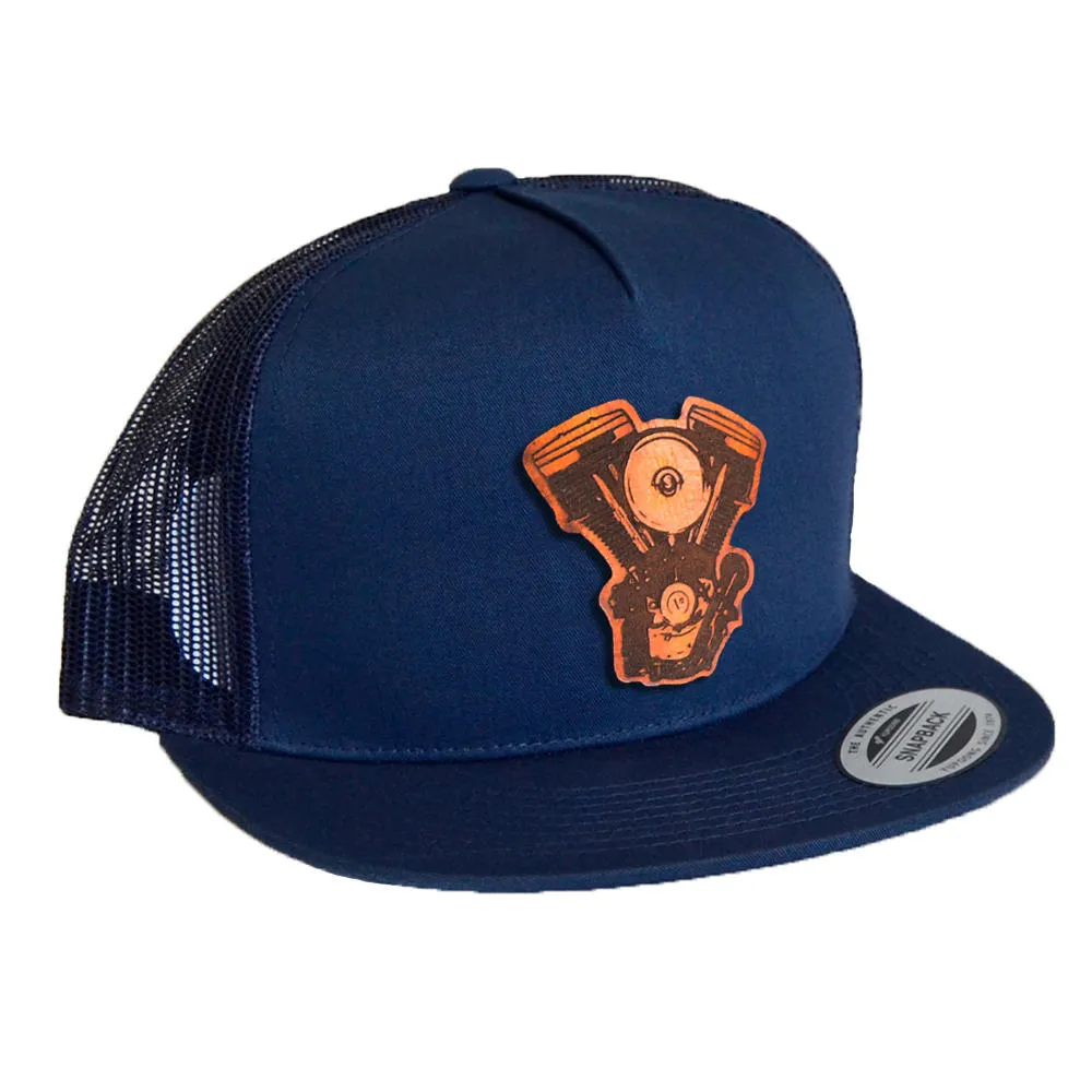 Evolution Leather Patch - 5 Panel Snap Back Hat