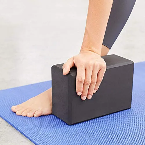 Fitness Guru Yoga Block and 1 Belt- High Density Yoga, Pilates Set of 2 Multicolour