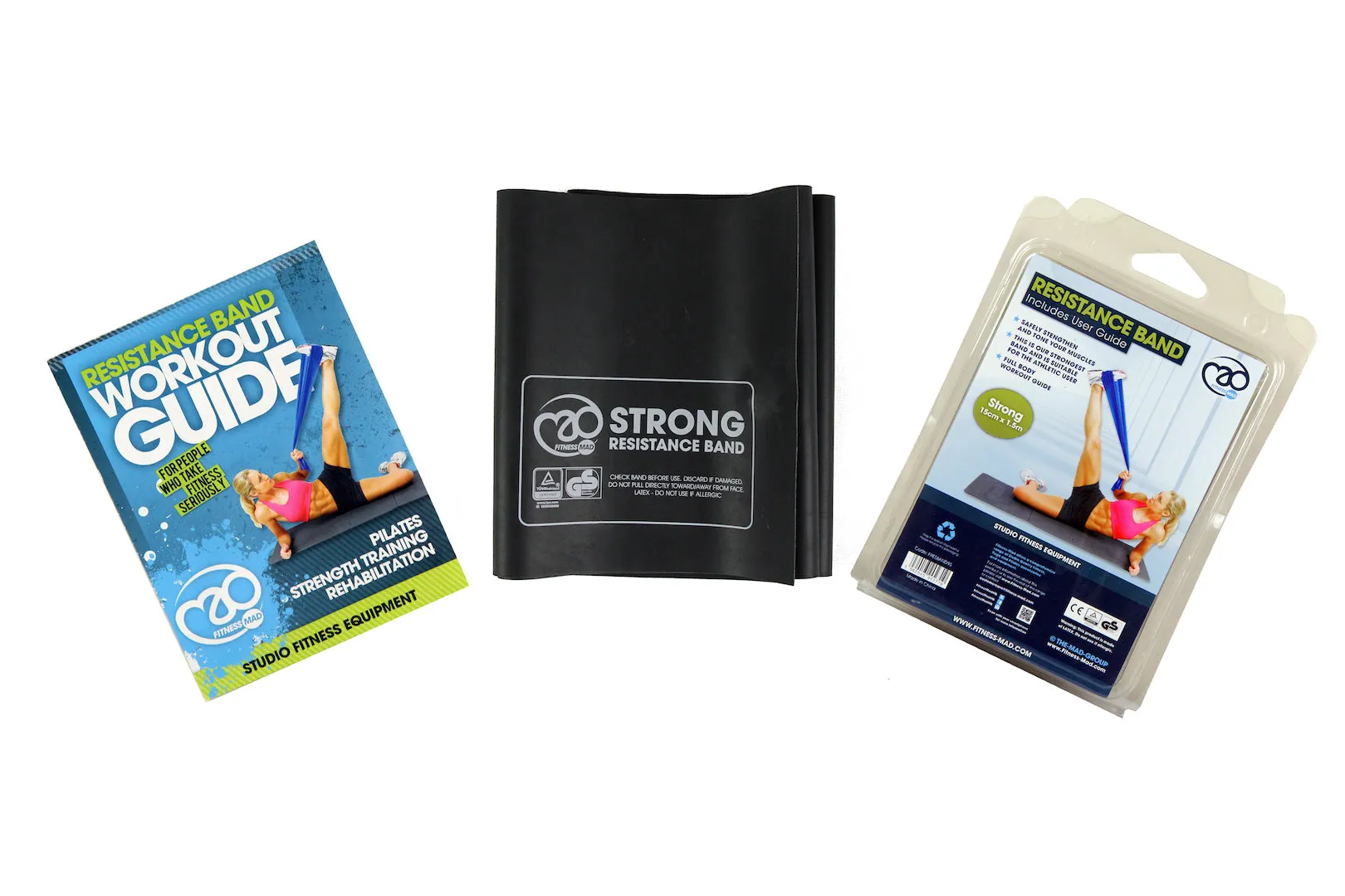 Fitness Mad Resistance Band Strong 1.5m x 15cm with User Guide