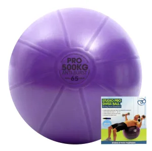 Fitness Mad Studio Pro 500Kg Gym Ball & Pump - 65cm