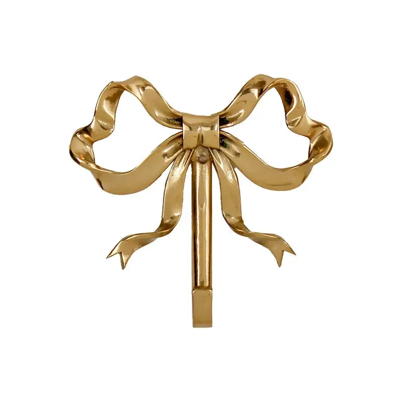 French Retro Bow Shape Brass Wall Hook