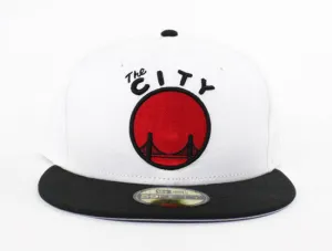 Golden State Warriors New Era 59Fifty Fitted Hat (Air Jordan 1 Retro High OG Bred Toe Gray Under Brim)