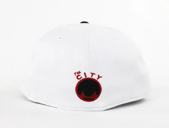 Golden State Warriors New Era 59Fifty Fitted Hat (Air Jordan 1 Retro High OG Bred Toe Gray Under Brim)