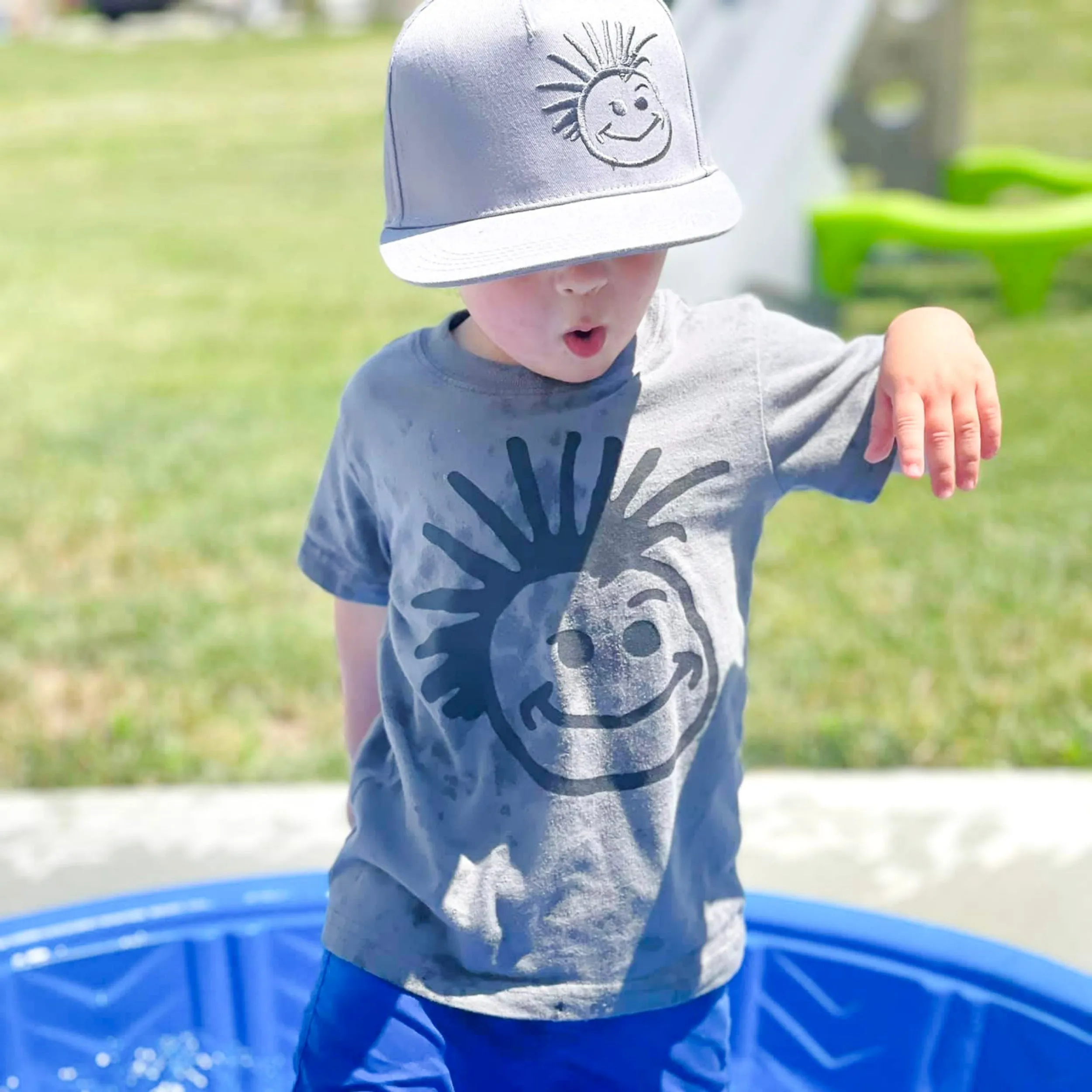 Grey Logo Kids Trucker Hat