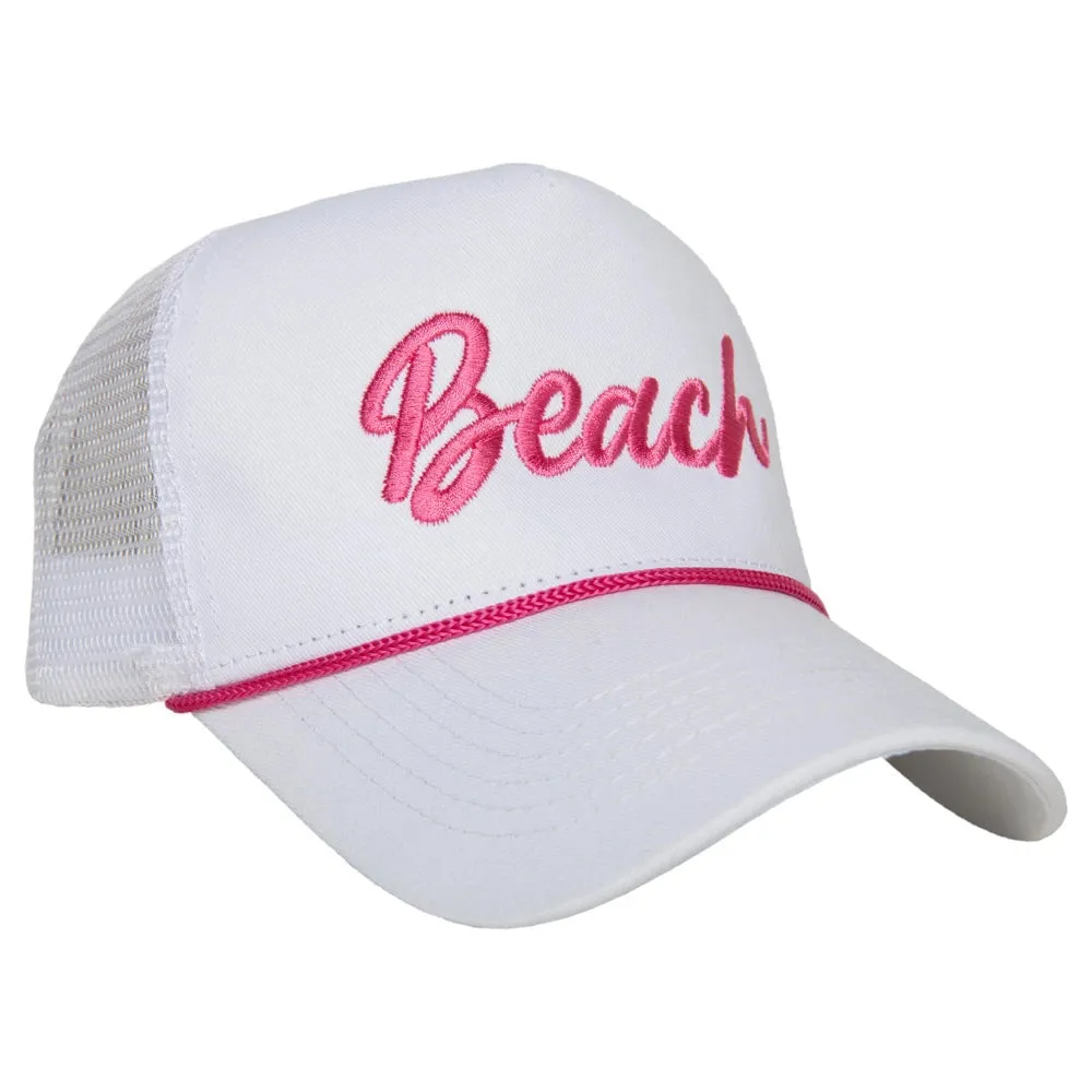 Hat, Beach With Pink