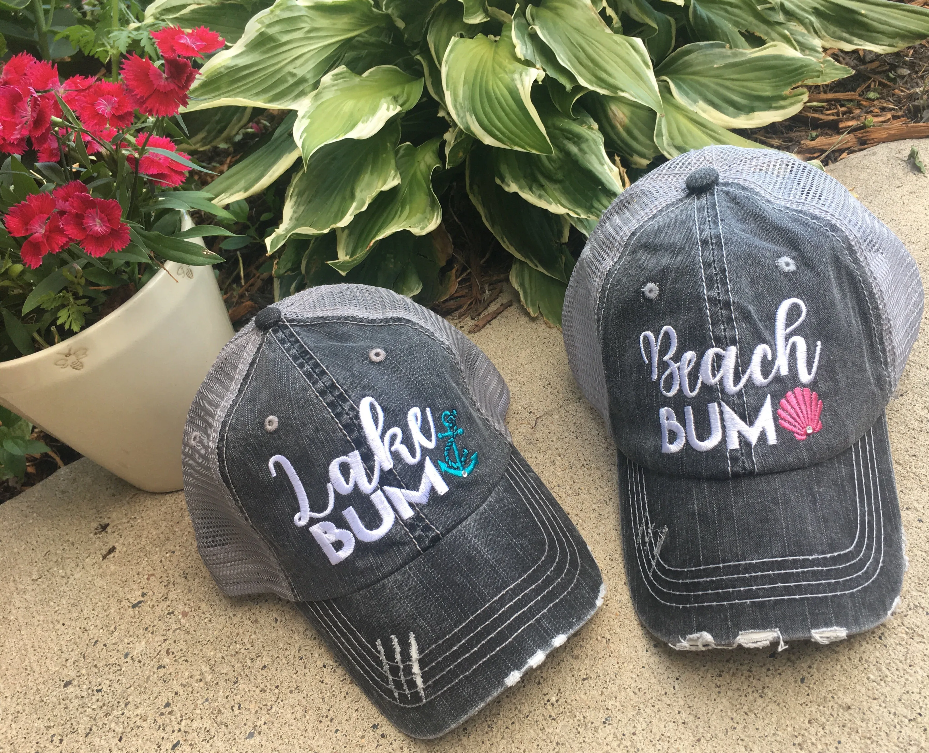 Hats { Lake bum } { Lake hair don't care } { Lake please } { Lake life }