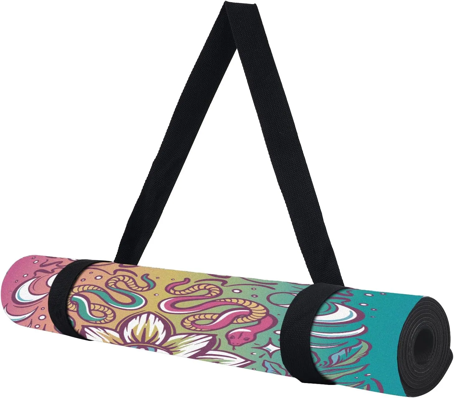 Hot Yoga Mat Non Slip Towel Combo - with Carrying Strap