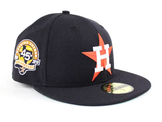 Houston Astros 45th Anniversary New Era 59Fifty Fitted Hat (Navy Orange Green Under Brim)