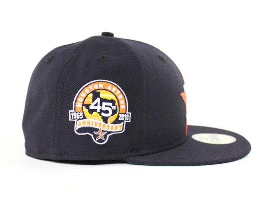 Houston Astros 45th Anniversary New Era 59Fifty Fitted Hat (Navy Orange Green Under Brim)