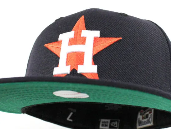 Houston Astros 45th Anniversary New Era 59Fifty Fitted Hat (Navy Orange Green Under Brim)